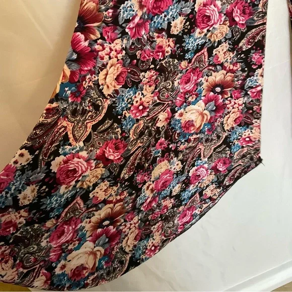 Vintage Romantic Floral Super Wide Leg Palazzo Pants - Picture 2 of 4